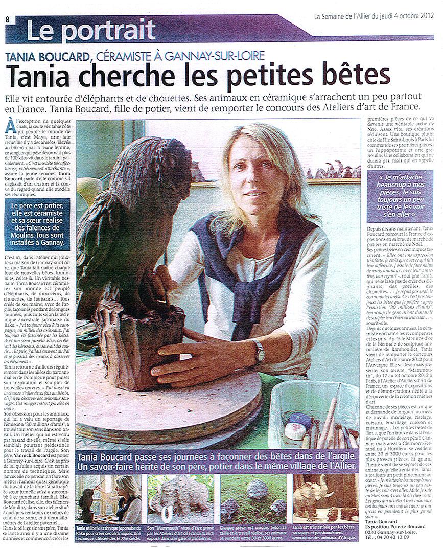 La Semaine de l'Allier - Octobre 2012